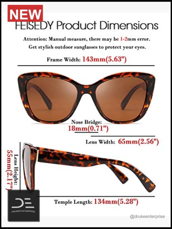 Polarized Vintage Cat Eye Sunglasses for Women Jackie O Style UV400 main image 2